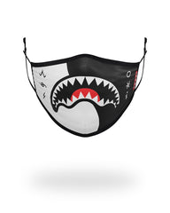ADULT YIN YANG FORM FITTING FACE MASK